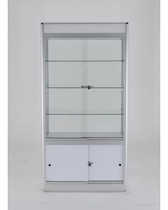 New Line Show Case, Full Height, Glass, with Lockable Cupboard