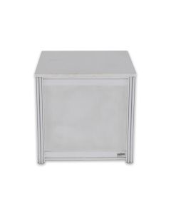 Square, Octanorm Exhibit Base, White Viny Covered Wooden Top 
