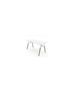 Banquet Table, Whice Vinyl Top, Fold Away Legs  (w/o cover)